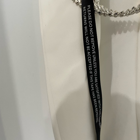 NWT Fashion Nova White Strapless Romper with Crystal Trim – Size M - Picture 5 of 5